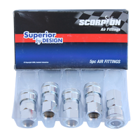 Air Fittings - 3/8" Female Thread Coupler - Nitto Style - Hi Flow Series - Box of 5