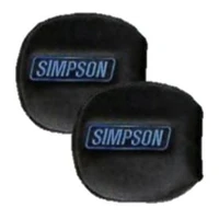 YXZ Door Latch Pads Black/Blue pair - Black with Blue Embroidery