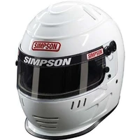 770738P SA2020 Speedway Shark Racing Helmet 7-3/8 Pearl White - Obsolete Paint Color