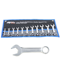Combination ROE Quad Drive Spanner Set - Stubby - 15° Offset - Metric - 11pc