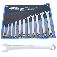 Combination ROE Quad Drive Spanner Set - 15° Offset - SAE - 11pc