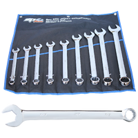Combination ROE Quad Drive Spanner Set - 15° Offset - Jumbo - SAE - 9pc