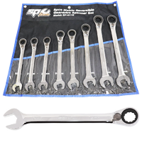 Gear Drive ROE Quad Drive Spanner Set - Jumbo - 15° Offset - Metric - 8pc