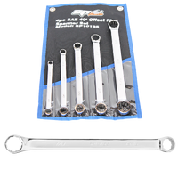 Double Ring Spanner Set - 40° Offset - Long - SAE - 5pc
