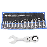 Flex Head Gear Drive ROE Quad Drive Spanner Set - Stubby - Metric - 14pc