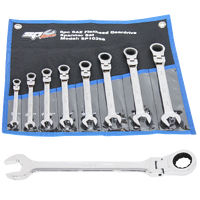 Flex Head Gear Drive ROE Quad Drive Spanner Set - SAE - 8pc