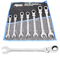Flex Head Gear Drive ROE Quad Drive Spanner Set - Jumbo - SAE - 7pc