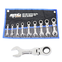 Flex Head Gear Drive ROE Quad Drive Spanner Set - Stubby - SAE - 9pc