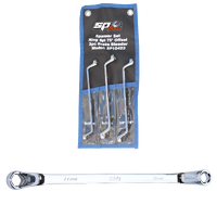 Double Ring Brake Bleeder Spanner Set - 75° Offset - Metric & SAE - 3pc