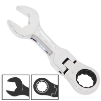 Flex Head Gear Drive ROE Quad Drive Spanner - Stubby - Metric - Individual
