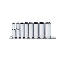 3/8" Drive Socket Rail Set - Deep - SAE Only - 12pt - 8pc