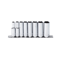 3/8" Drive Socket Rail Set - Deep - SAE Only - 6pt - 8pc