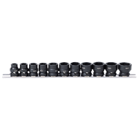 3/8" Drive Impact Socket Rail Set - Stubby - Metric Only - 6pt - 10pc