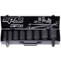 3/4" Drive Impact Socket Set - Deep - Metric Only - 6pt - 8pc