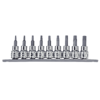 3/8" Drive Socket Rail Set - Torx - 9pc