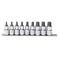 1/2" Drive Socket Rail Set - Inhex - SAE Only - 9pc