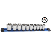 3/8" Drive Socket Rail Set - Xtreme Grip - Metric Only - 6pt - 10pc