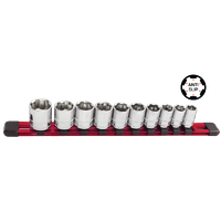 3/8" Drive Socket Rail Set - Xtreme Grip - SAE Only - 6pt - 10pc