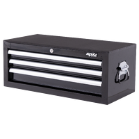 Custom Series Intermediate Tool Box - Standard Depth - 3 Drawer - Black/Chrome