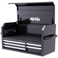 Sumo Series Power Hutch Tool Box - 5 Drawer - Black/Chrome