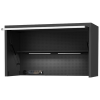 59" USA Sumo Series Power Top Hutch with Shelf, Pegboard, Light & Powerboard