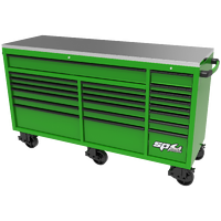 73" USA Sumo Series Roller Cabinet - 21 Drawer - Green/Black