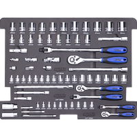 EVA Foam Tray Tool Kit - Sockets & Accessories - 70pc - Metric Only
