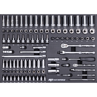 EVA Foam Tray Tool Kit - Tech Series - Sockets & Accessories - 106pc - Metric Only