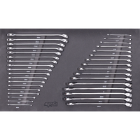 EVA Foam Tray Tool Kit - Spanners - 34pc - Metric & SAE