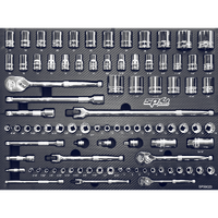 EVA Foam Tray Tool Kit - Tech Series - Sockets & Accessories - 90pc - Metric & SAE