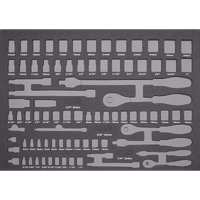 EVA Foam Tray - Suits Sockets & Accessories - Metric & SAE - 84pc