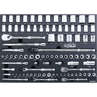 EVA Foam Tray Tool Kit - Sockets & Accessories - 90pc - Metric & SAE