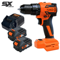 18v 10mm - 3/8" Brushless 2 Speed Hammer Drill Driver Kit - 5.0Ah X2 - SX Drive