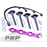 Nissan SR20 Coil Kit for Series 2 S14, S15, 180 Type X - Small Hole Rocker Cover Purple / Brackets