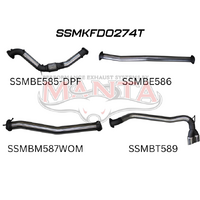 Turbo Back without Cat & Muffler - Dual Side Tips (Ranger PX2 15-18)