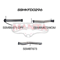 4in DPF Back Without Centre Muffler (Next Gen T6.2 Ranger V6)