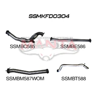 3in Turbo Back With Cat, Without Muffler (Ranger (Pre-DPF) PX, PX2, 3.2L)
