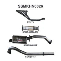 3in Exhaust with Extractors Muffler/Tailpipe (Commodore VL 86-88)