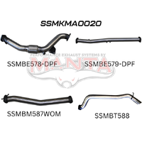 Exhaust Full System without Cat & without Muffler (BT-50)