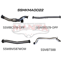Exhaust Full System with Cat & without Muffler (BT-50)