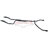 Dual 3in Full Exhaust with Extractors & Cat & 5in Black Tips (Ram 1500 DT 19+) - Black