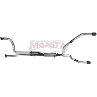 Dual 3in Cat Back Exhaust with 5in Black Tips (Ram 1500 TRX 21+) - Black