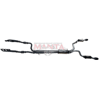 Dual 3in Full System with Extractors 5in Black Tips Stainless Steel - Medium (Ram 1500 DT 19+) - Black