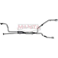 Dual 3in Cat Back Exhaust with 5in Chrome Tips (Ram 1500 TRX 21+) - Chrome