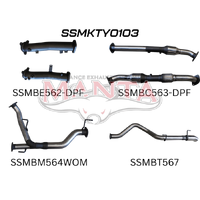 2.5in with Cat Pipe Only, Dump Tip (Landcruiser VDJ200 07+)