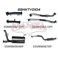 2.5in No Cat Muffler Center & Rear, Dump Tip (Landcruiser VDJ200 07+)