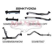 2.5in No Cat Muffler Rear, Dump Tip (Landcruiser VDJ200 07+)