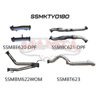 Dual 3in Turbo Back Pipe Only System 4in Tailpipe Exit (Landcruiser VDJ200 07+)