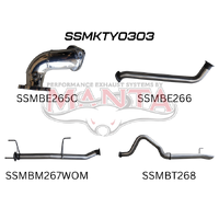 3in without Center Muffler & with Rear Tail (Landcruiser HDJ100 98-07)