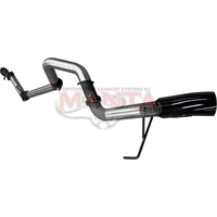 3in DPF Back with 4in Black Tip Stainless Steel - Quiet (Landcruiser 300 Series 21+) - Black